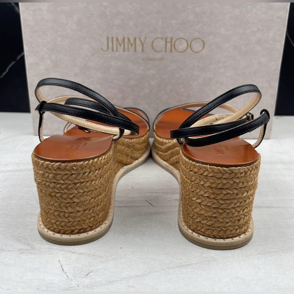 Jimmy Choo women's Driver 60 Wedge Heel Sandals Size 39 ,NWB - Picture 7 of 7
